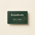 RoamReady digital gift card with a travel-inspired mountain design